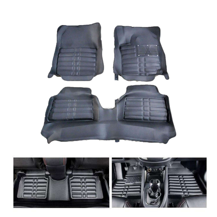 Suzuki Cultus 5D Custom Floor Mat Black New Model 3 Pcs - Model 2017-2021