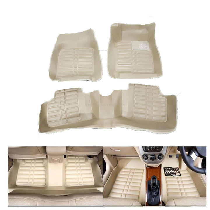 Honda Civic 5D Custom Floor Mat Beige 3 Pcs - Model 2016-2024