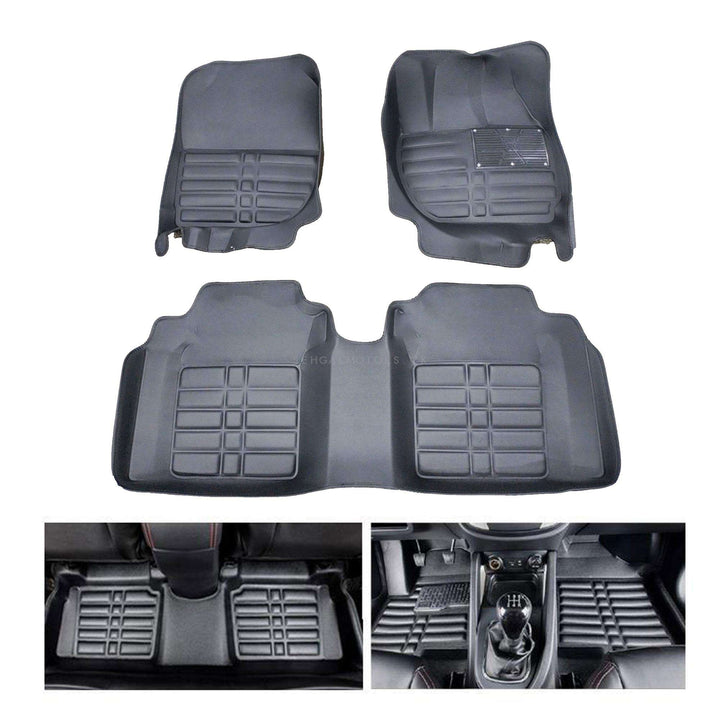 Honda City 5D Custom Floor Mat Black 3 Pcs - Model 2008-2021