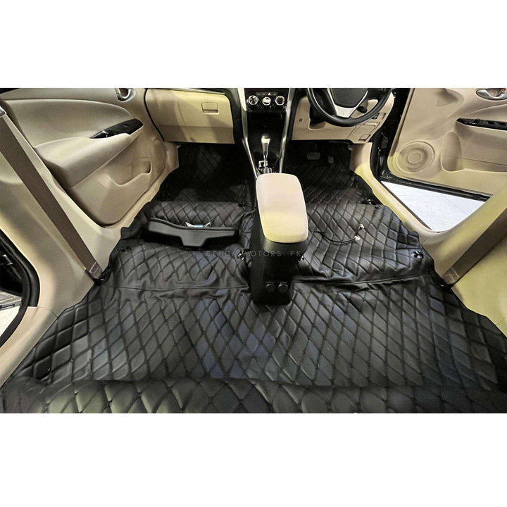 7D Black Black Floor Matting For Sedan Hatchback Cars 7FT
