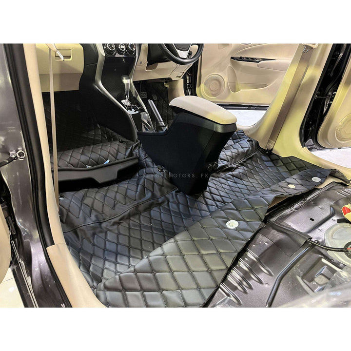 7D Black Black Floor Matting For SUV Cars 13FT