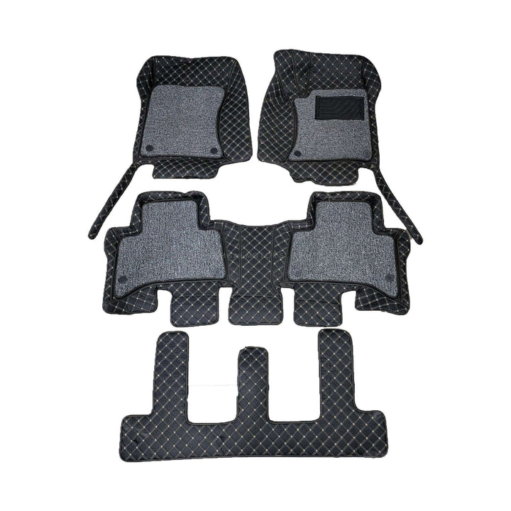 Toyota Prado 9D Floor Mats Mix Thread Black With Grey Grass 4PC - Model 2009-2021