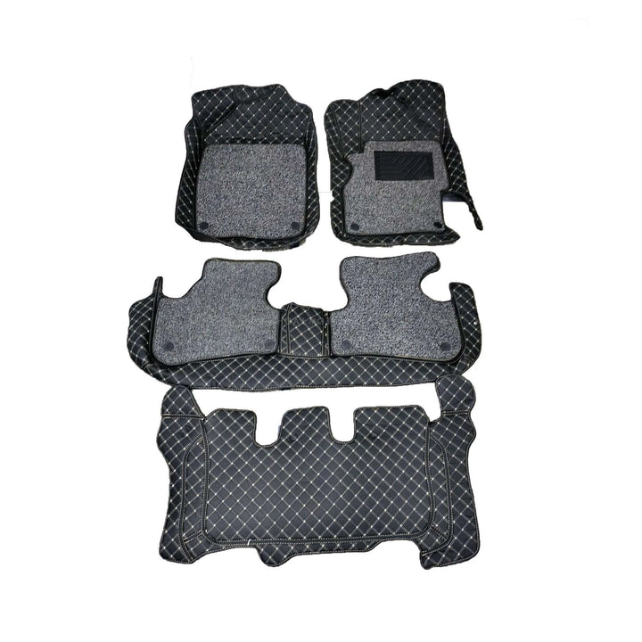 Honda BRV 9D Floor Mats Mix Thread Black With Gray Grass 4 Pcs- Model 2017-2022