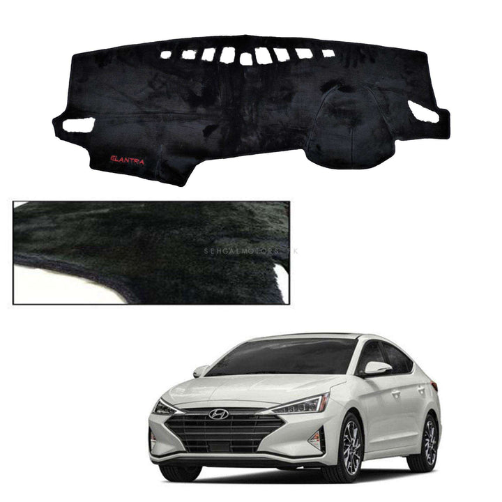 Hyundai Elantra Dashboard Carpet Velvet Black - Model 2021-2024