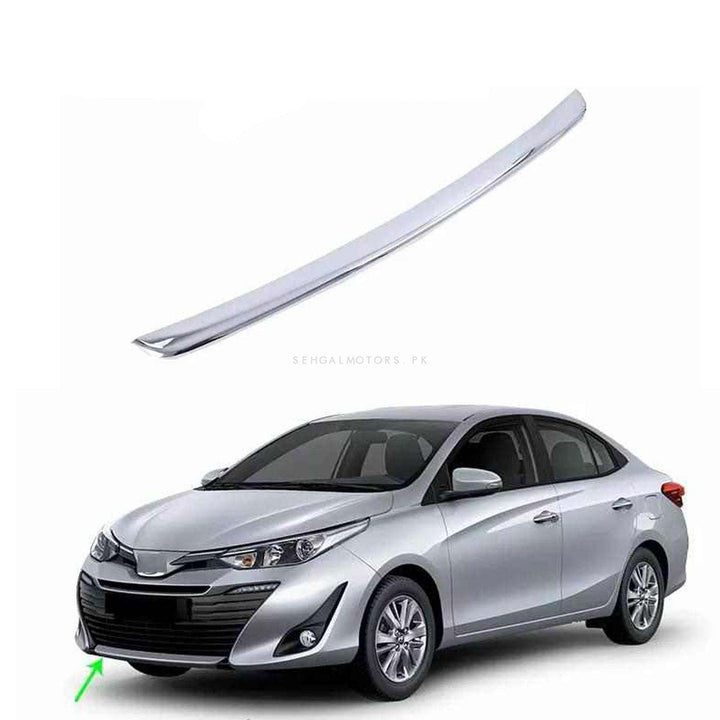 Toyota Yaris Front Bumper Lower Full Chrome Trim - Model 2020-2022