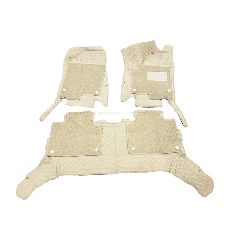 Changan Oshan X7 9D Floor Mats Mix Thread Beige With Beige Grass - Model 2022-2024