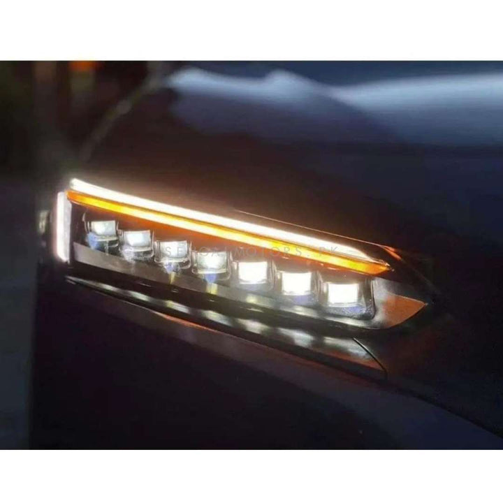 Honda Civic Full LED Head Lamps Light Bugatti Style Front Lamp Pair - Model 2022-2024