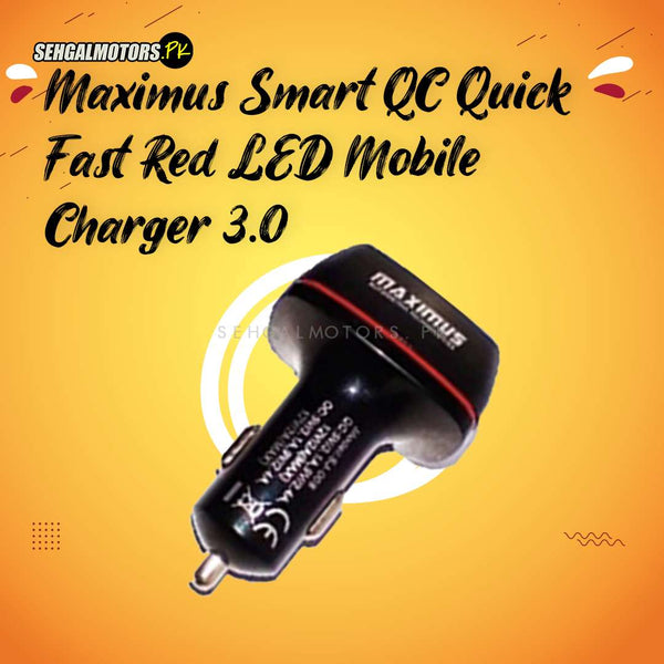 Maximus Smart QC Quick Fast Red LED Mobile Charger 3.0