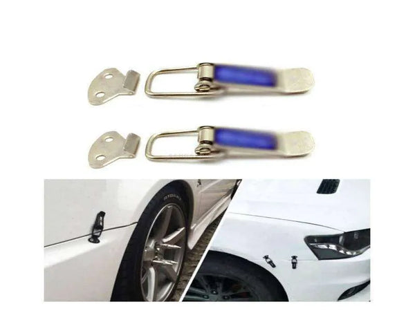 Car Chrome & Blue Fender Clips