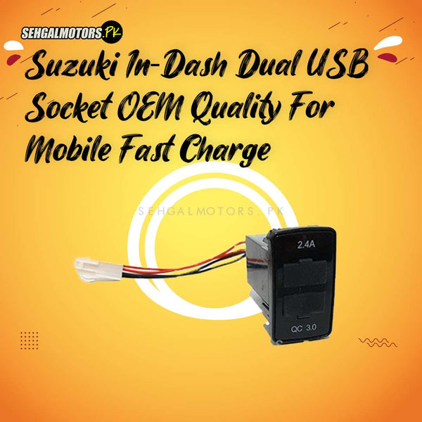 Suzuki In-Dash Dual USB Socket OEM Quality For Mobile Fast Charge