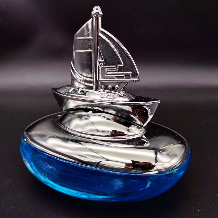 Pirate Ship Sculpture Dashboard Car Perfume Fragrance - Chrome