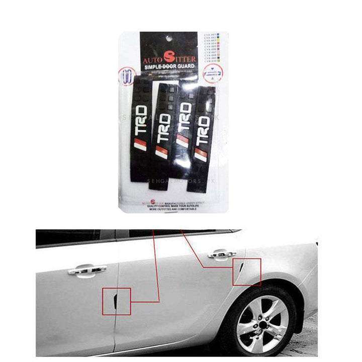 TRD Pure Black Door Guards Protector Square Style - Multi