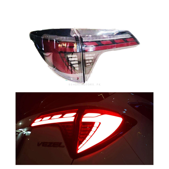 Honda Vezel Sequential Back Lamps Lights Half Smoke - Model 2013-2022