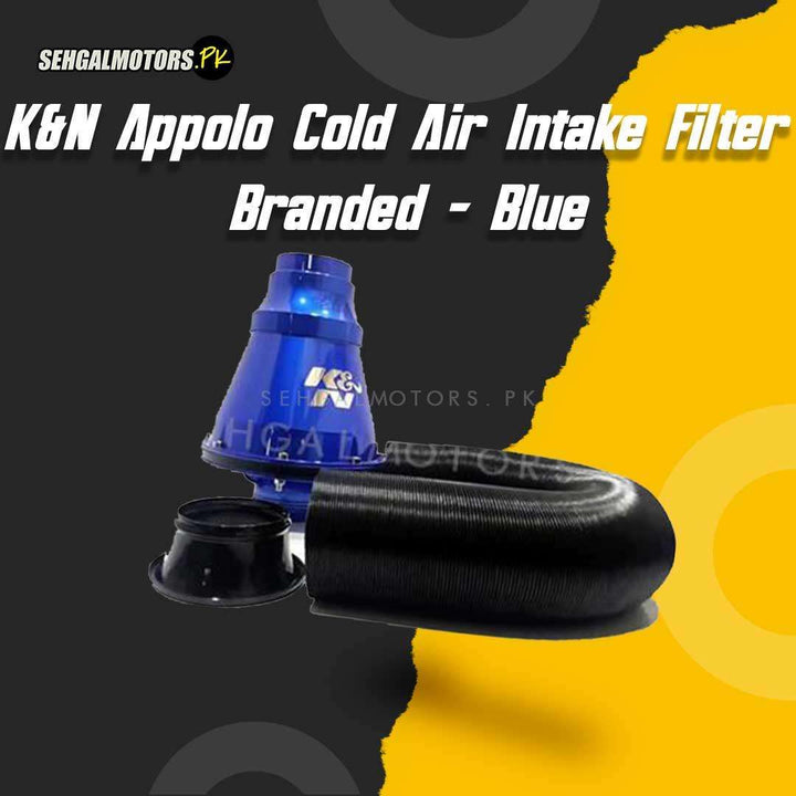 K&N Appolo Cold Air Intake Filter Branded - Blue