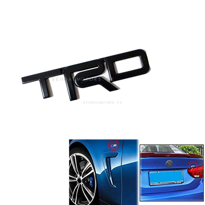 3D Metal TRD Logo Black