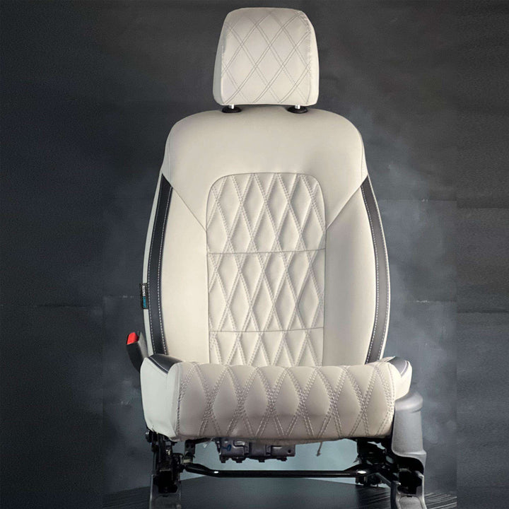 MG HS Diamond Cut Beige Black Seat Covers - Model 2020-2021