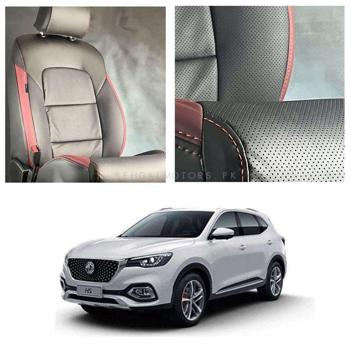 MG HS Breathable Black Red Seat Covers - Model 2020-2021