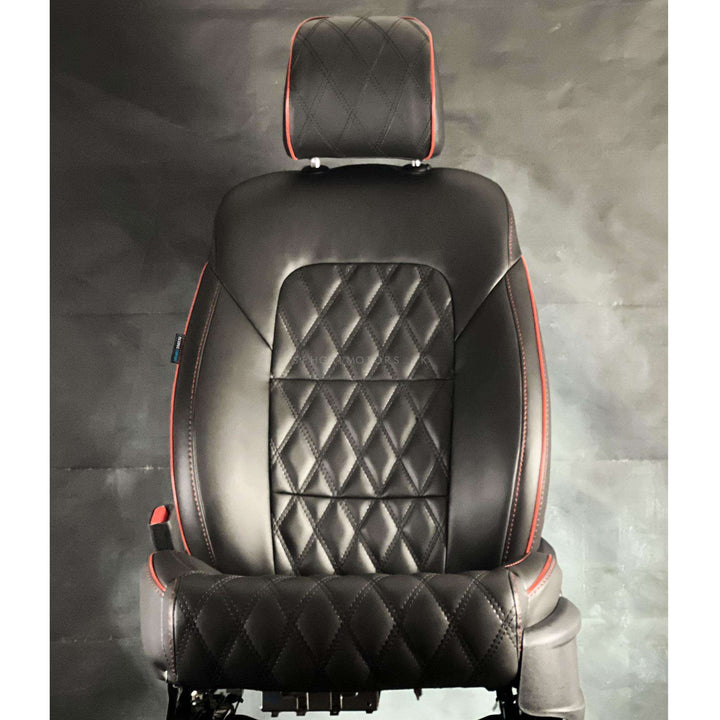 MG HS Diamond Cut Black Red Seat Covers - Model 2020-2021