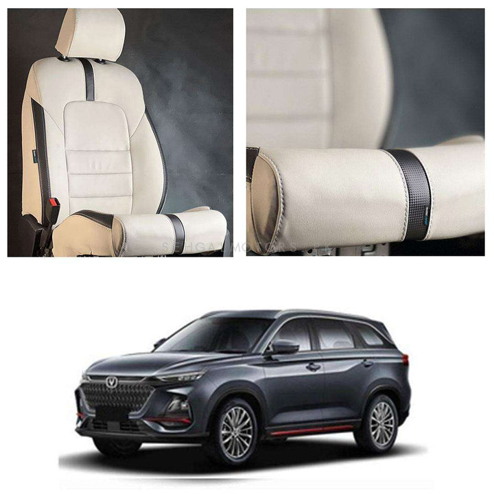 Changan Oshan X7 Type R Beige Black Seat Covers 5 Seater - Model 2022-2024