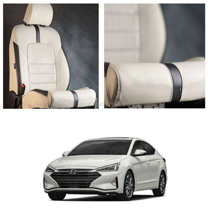 Hyundai Elantra Type R Beige Black Seat Covers - Model 2021-2024