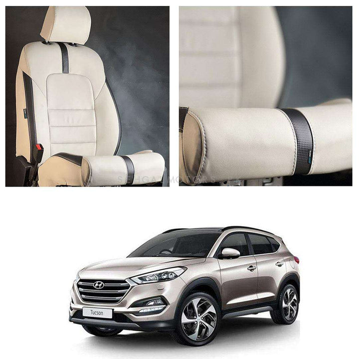 Hyundai Tucson Type R Beige Black Seat Covers - Model 2020-2024