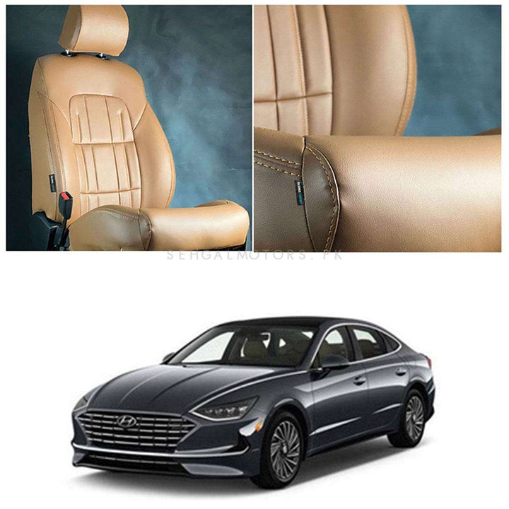 Hyundai Sonata Audi Style Brown Brown Seat Covers - Model 2021-2024