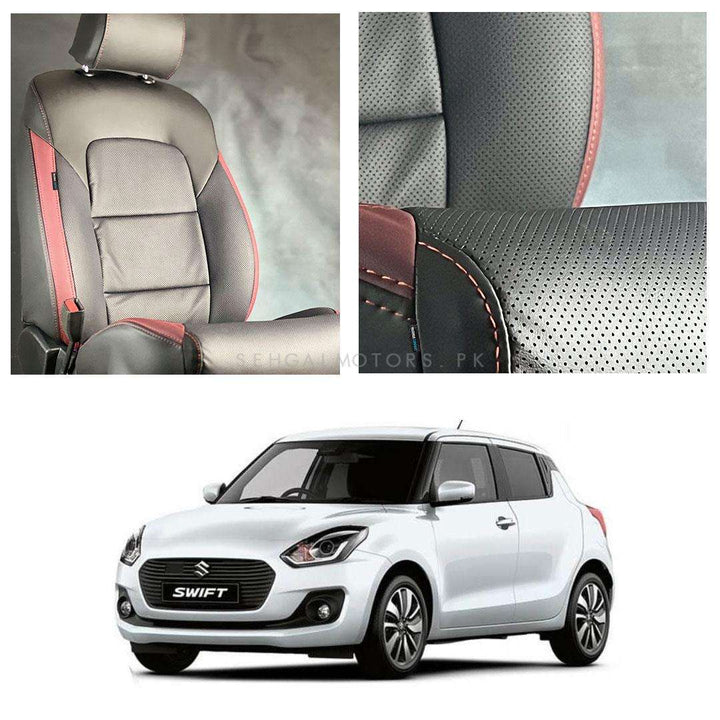 Suzuki Swift Breathable Black Red Seat Covers - Model 2022-2023