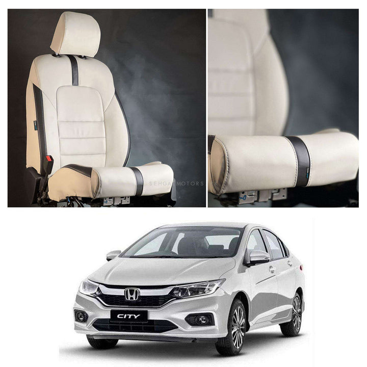 Honda City Type R Beige Black Seat Covers - Model 2021-2022