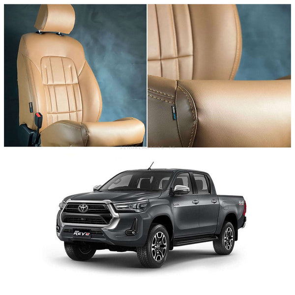 Toyota Hilux Revo/Rocco Audi Style Brown Brown Seat Covers