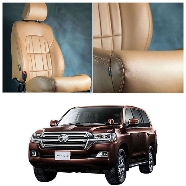 Toyota Land Cruiser Audi Style Brown Brown Seat Covers - Model 2015-2021