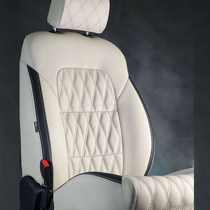 Toyota Hilux Revo/Rocco Diamond Cut Beige Black Seat Covers