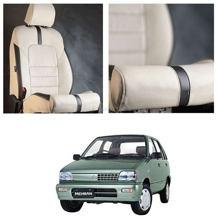 Suzuki Mehran Type R Beige Black Seat Covers - Model 1988-2021