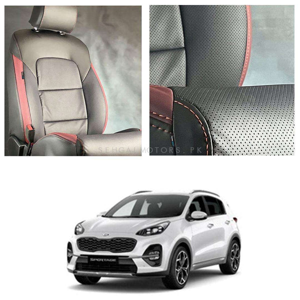 KIA Sportage Breathable Black Red Seat Covers - Model 2019-2024