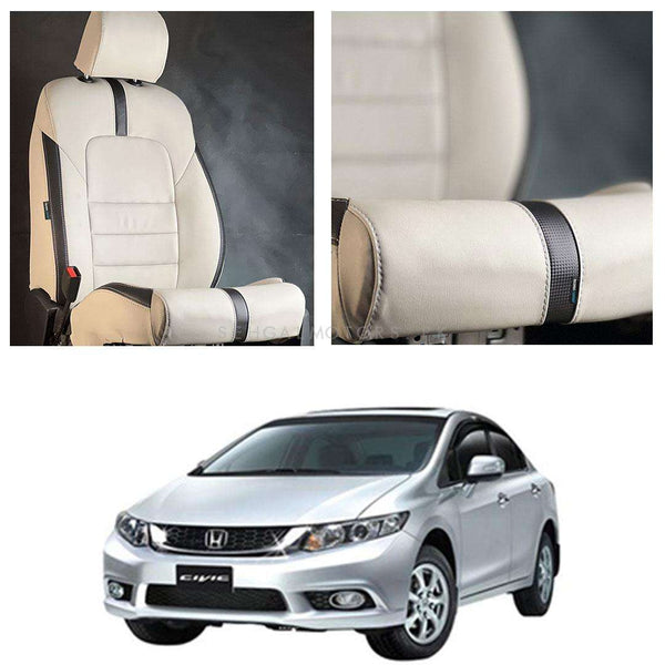 Honda Civic Type R Beige Black Seat Covers - Model 2012-2016