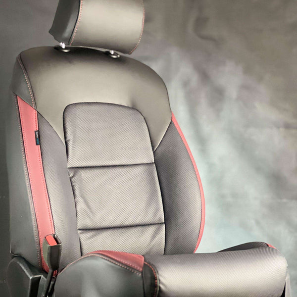 Suzuki Wagon R Breathable Black Red Seat Covers - Model 2014-2021
