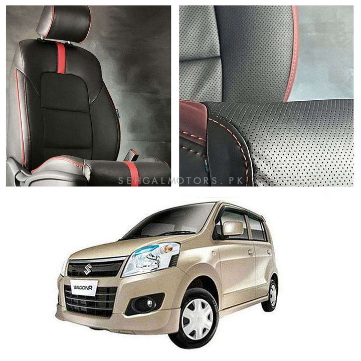 Suzuki Wagon R Type R Black Red Seat Covers - Model 2014-2021