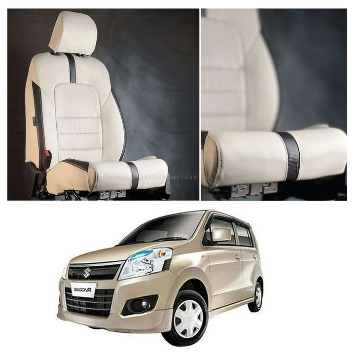 Suzuki Wagon R Type R Beige Black Seat Covers - Model 2014-2021