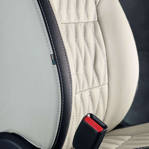 Suzuki Alto Diamond Cut Beige Black Seat Covers - Model 2019-2021