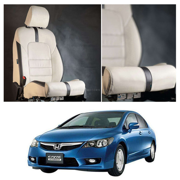 Honda Civic Type R Beige Black Seat Covers - Model 2006-2012