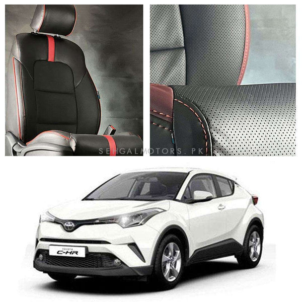 Toyota CHR Type R Black Red Seat Covers - Model 2017-2021