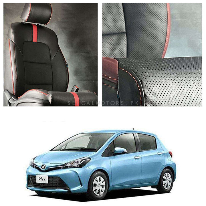 Toyota Vitz Type R Black Red Seat Covers - Model 2014-2021