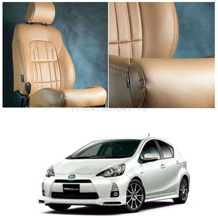 Toyota Aqua Audi Style Brown Brown Seat Covers - Model 2012-2021