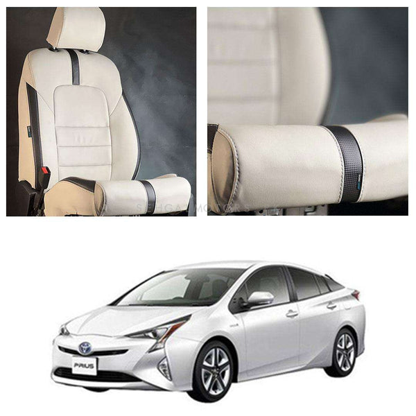 Toyota Prius Type R Beige Black Seat Covers - Model 2016-2018