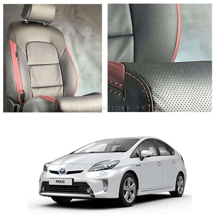 Toyota Prius Breathable Black Red Seat Covers - Model 2009-2015