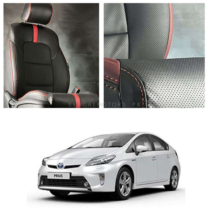 Toyota Prius Type R Black Red Seat Covers - Model 2009-2015