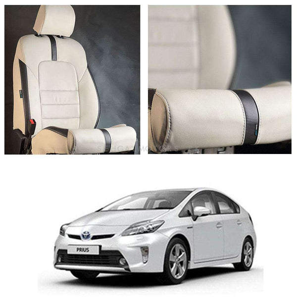 Toyota Prius Type R Beige Black Seat Covers - Model 2009-2015