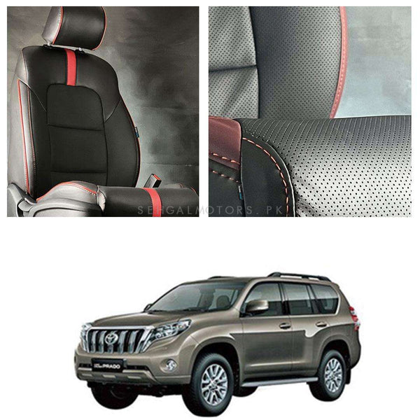 Toyota Prado Type R Black Red Seat Covers - Model 2009-2018