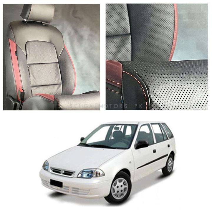 Suzuki Cultus Breathable Black Red Seat Covers - Model 2007-2017