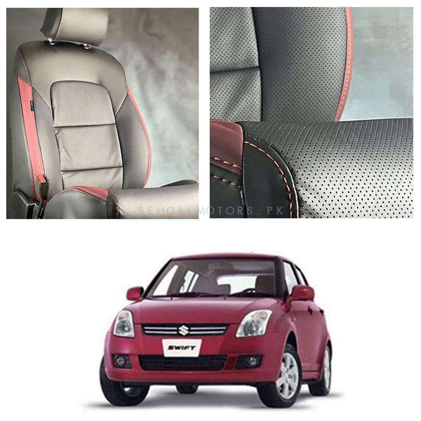 Suzuki Swift Breathable Black Red Seat Covers - Model 2010-2018