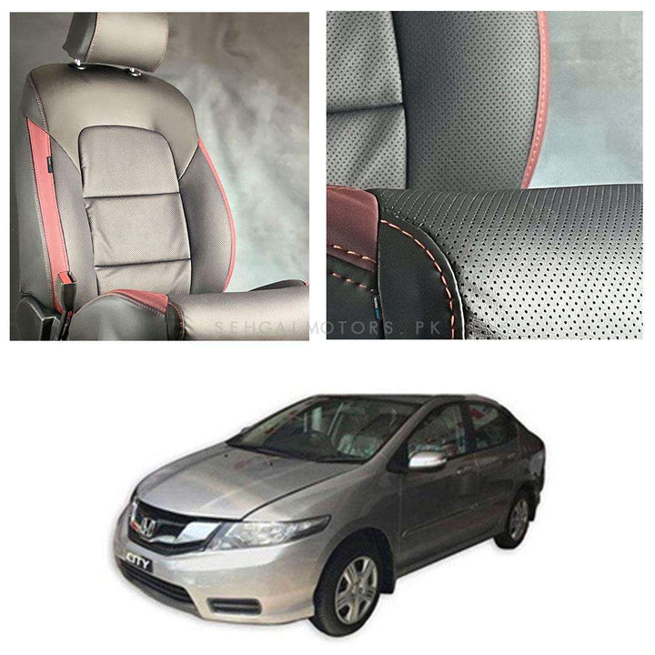 Honda City Breathable Black Red Seat Covers - Model 2017-2020